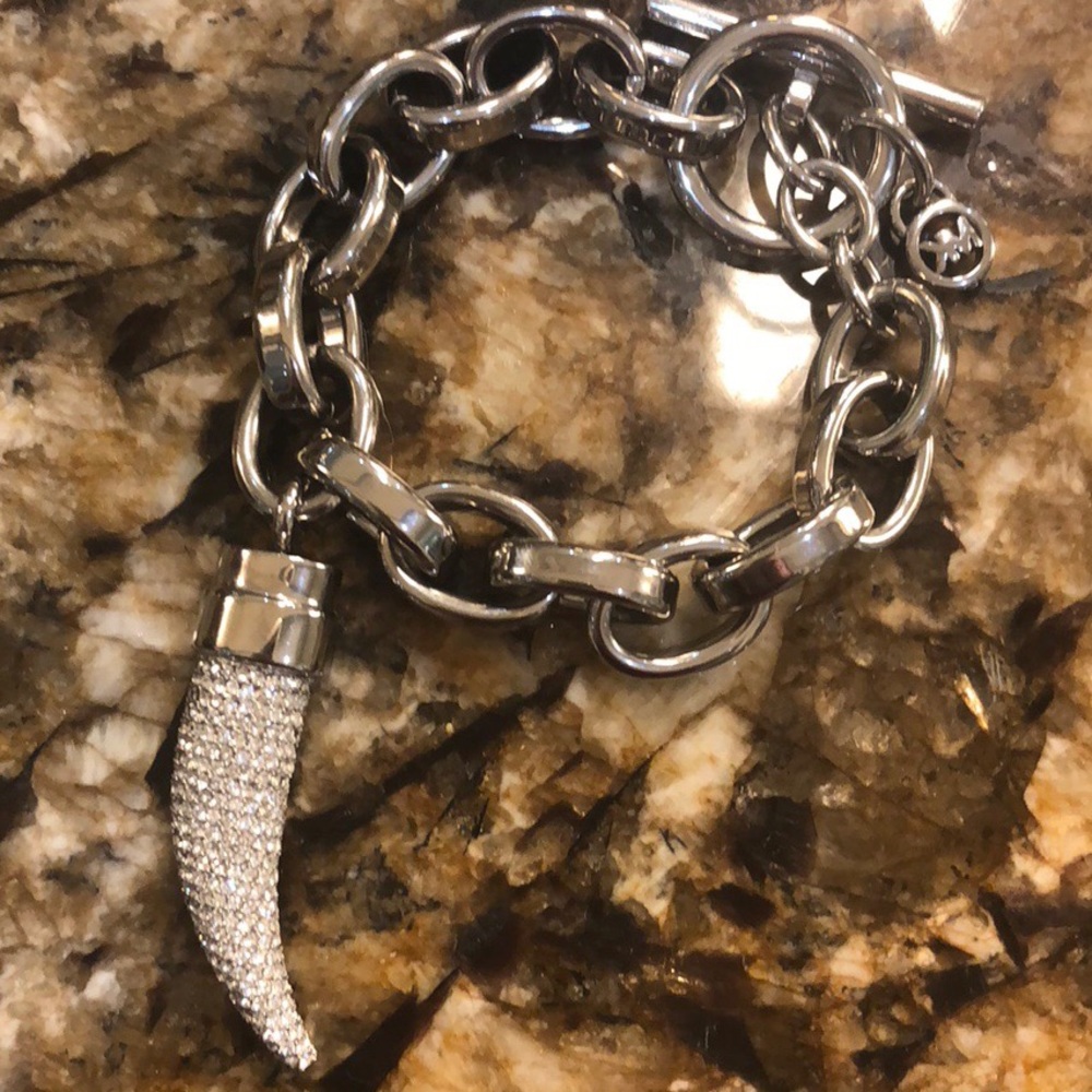 Michael Kors crystal and silver bracelet